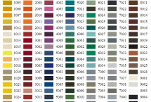 Таблица цветов RAL