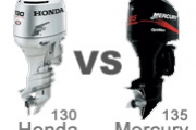 Comparative characteristics of Mercury Optimax135 hp and Honda130 hp
